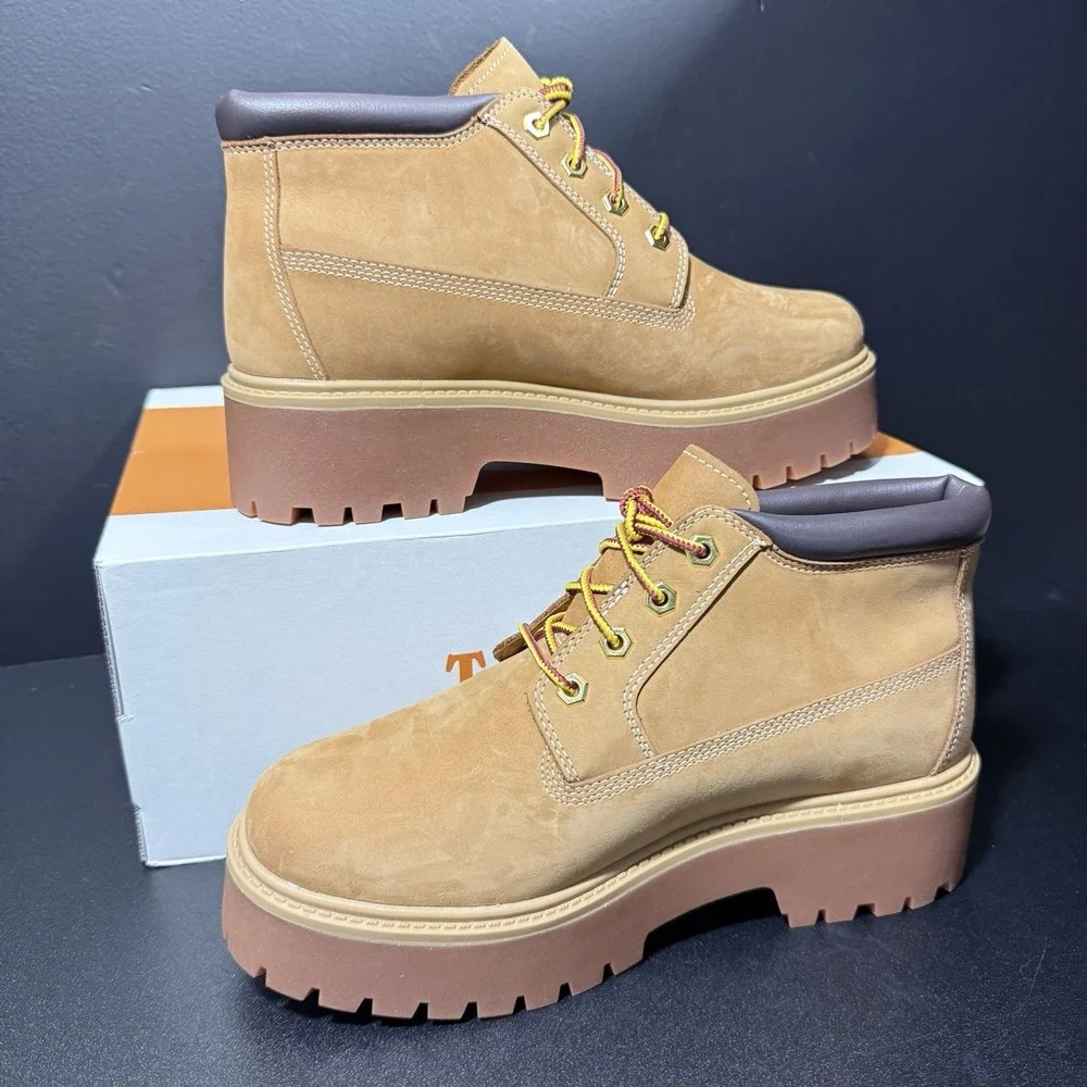 Timberland Boots Youth 7 Women‎ 8.5 Stone Street Mid Waterproof Wheat Nubuck